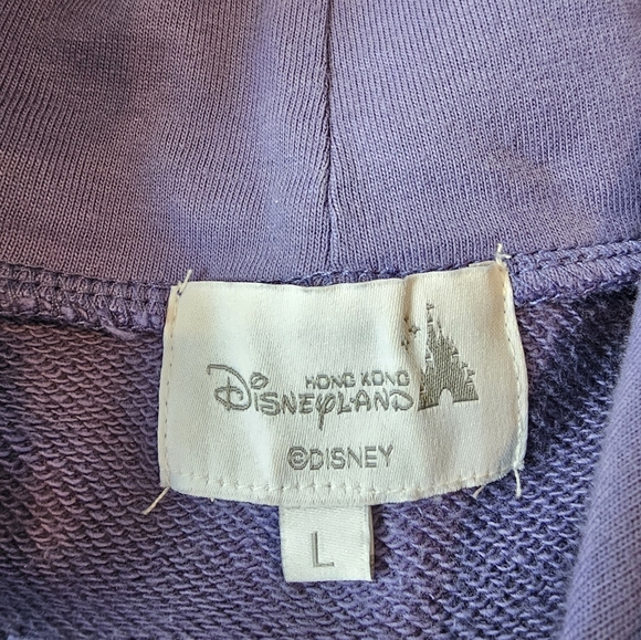 Disneyland Hong Kong •Size Large• Purple Minnie Mouse Pullover Hoodie Cotton - Picture 3 of 7